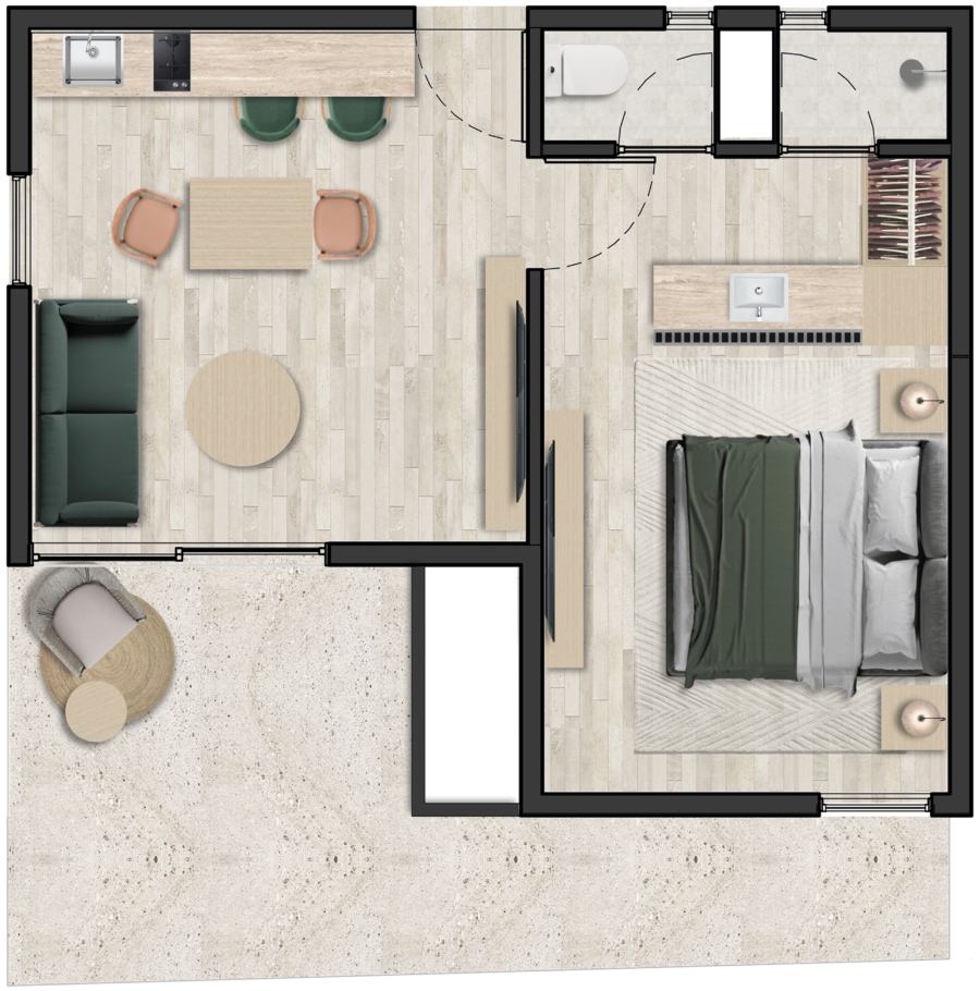 Plano de Departamento 1R C1